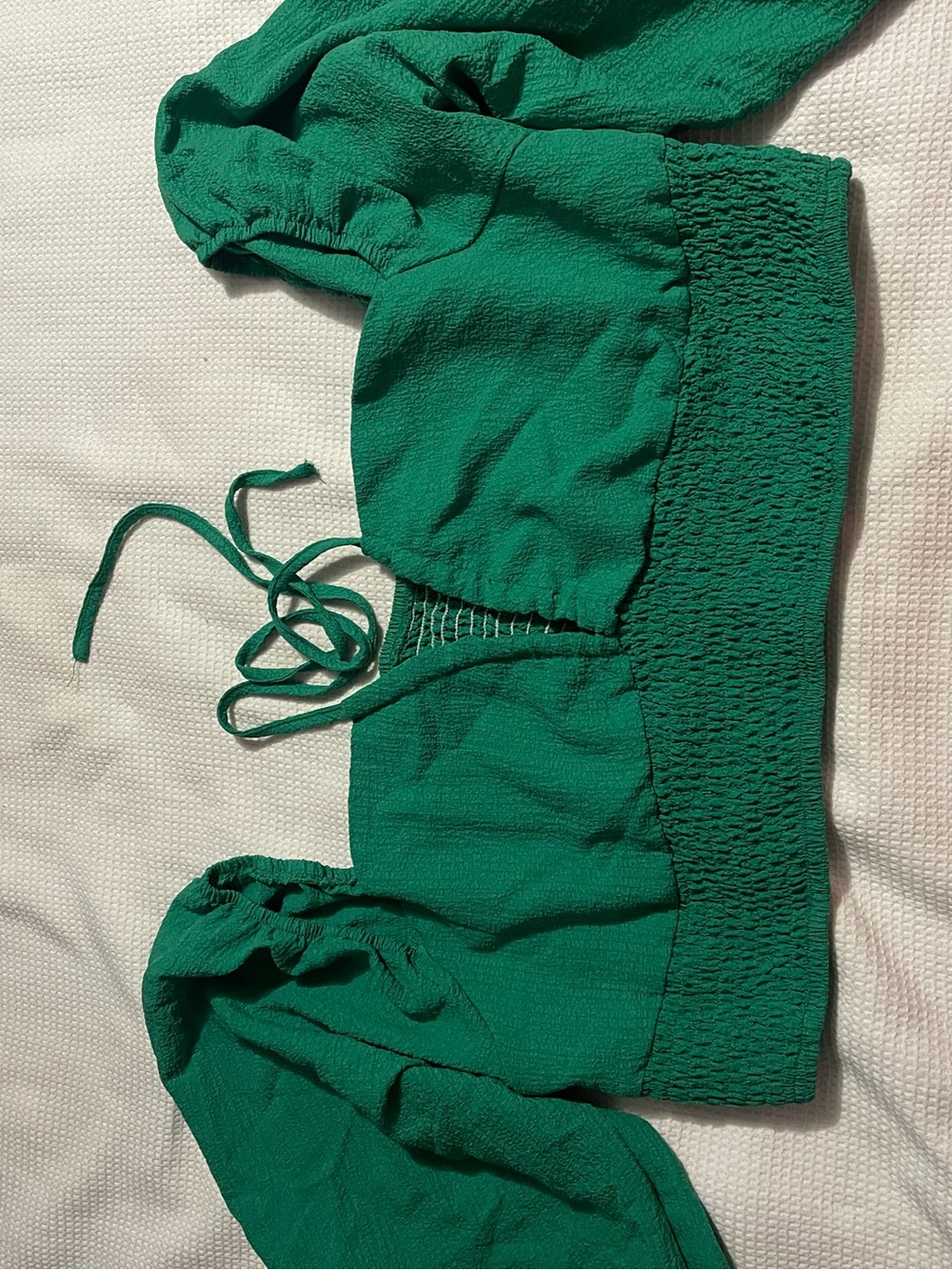 SHEIN Emerald Green Smocked Waist Kids Bottoms